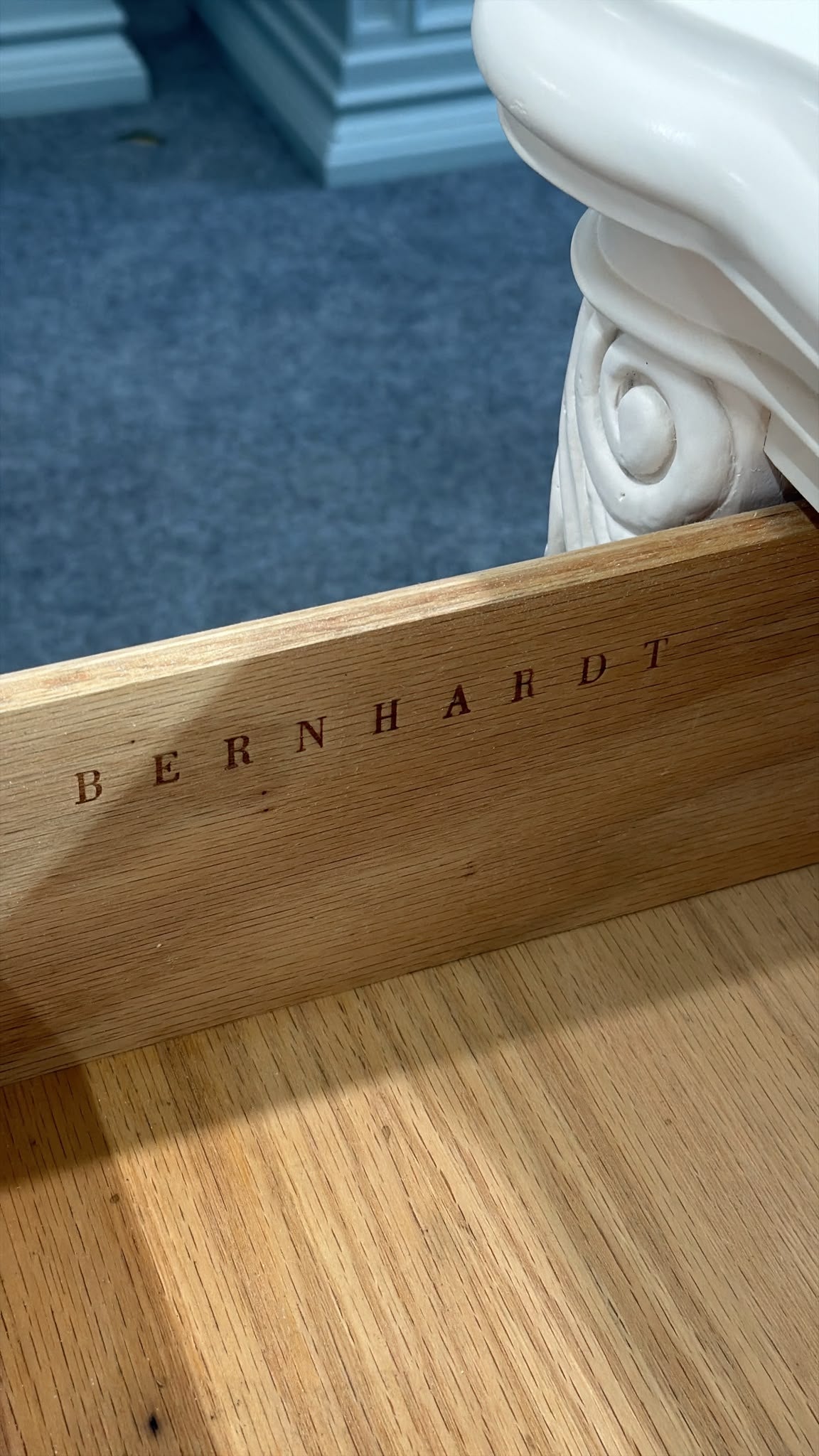 Bernhardt cream lacquered curved dresser