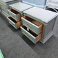 Bassett vintage green gray pair of nightstands