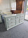 Rare gray 9 drawers dresser