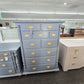 Gray lacquered 10 drawers chest