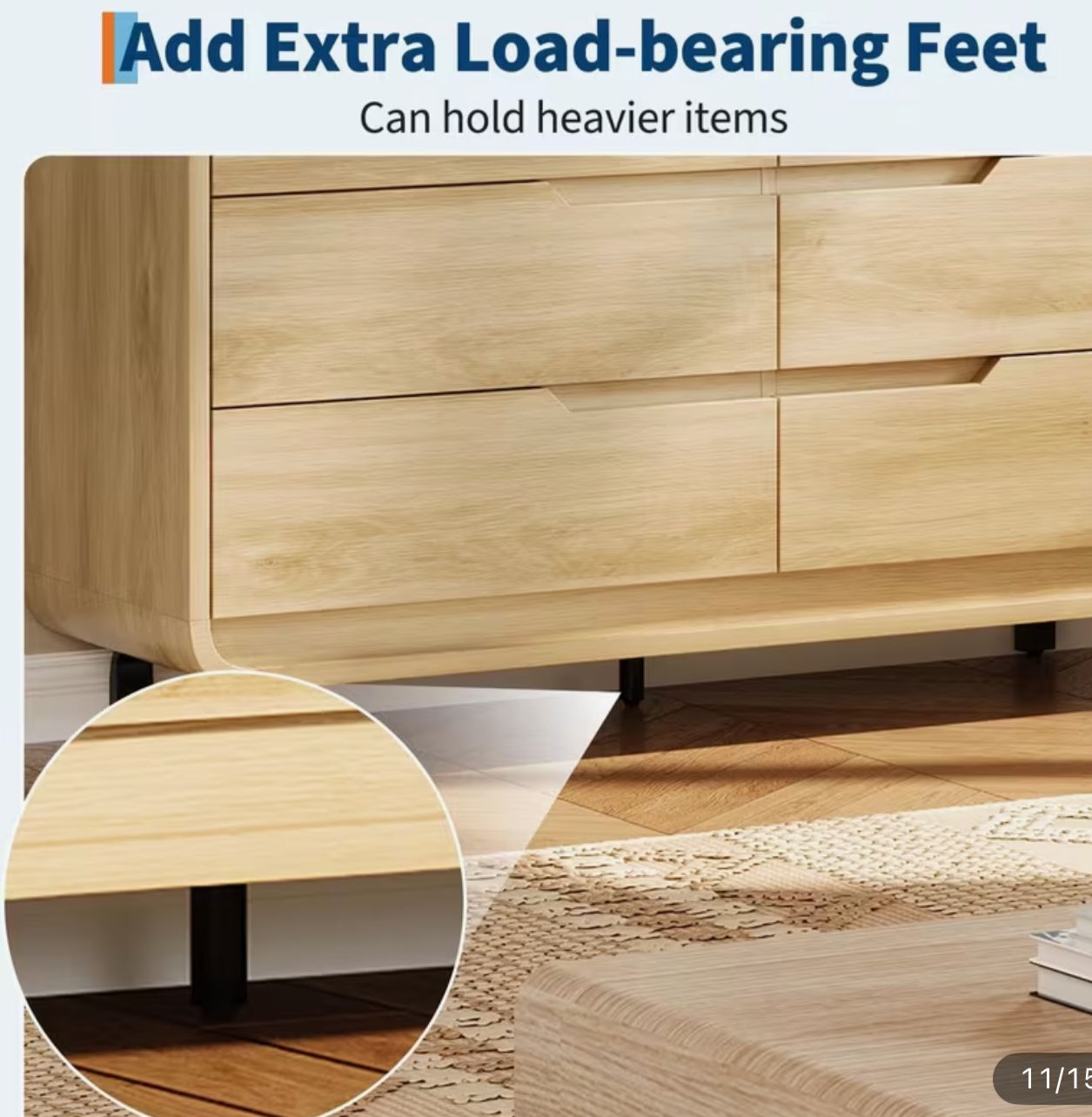 MCM 6 drawers dresser - new