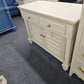 Beige carved 2 doors 2 drawers cabinet