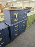 French provincial navy blue chest