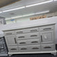 8 drawers 2 doors light gray dresser