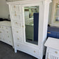 American signature whit3 lacquered chest/armoire