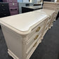 Bernhardt cream lacquered pair of nightstands