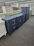 French provincial navy blue dresser