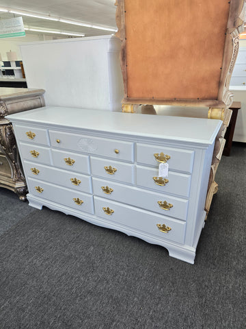 Vintage light gray dresser