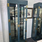 Green lacquered glass cabinet