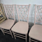 4 bamboo pink lacquered chairs