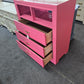 Super cute pink lacquered 3 drawers dresser