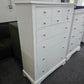 Solid wood white lacquered chest