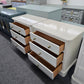 Thomasville  lacquered alabaster pair of nightstands