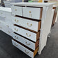 Solid wood white tall chest
