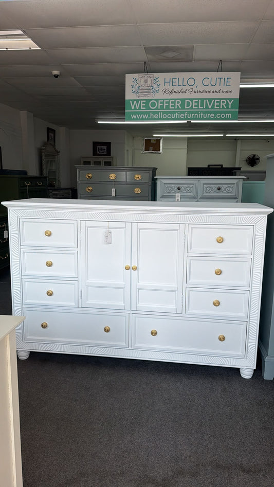 Cindy Crawford white lacquered dresser