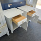 American signature white lacquered 2 nightstands