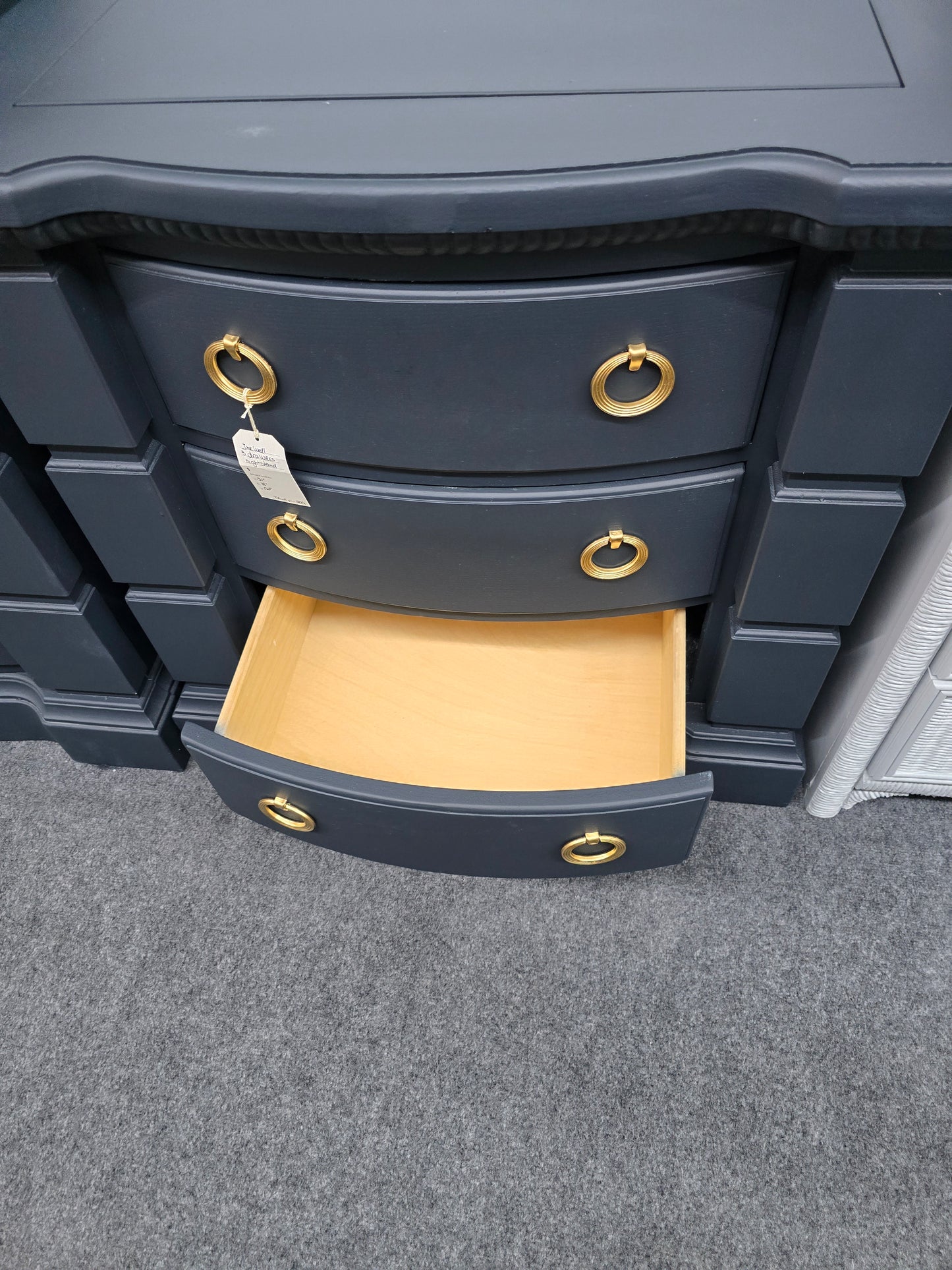 Big inkwell 3 drawers nightstand