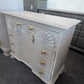American drew gray vintage dresser