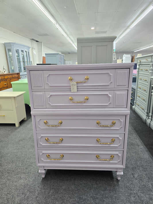 Regency lavender lacquer chest