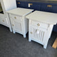 American signature white lacquered 2 nightstands