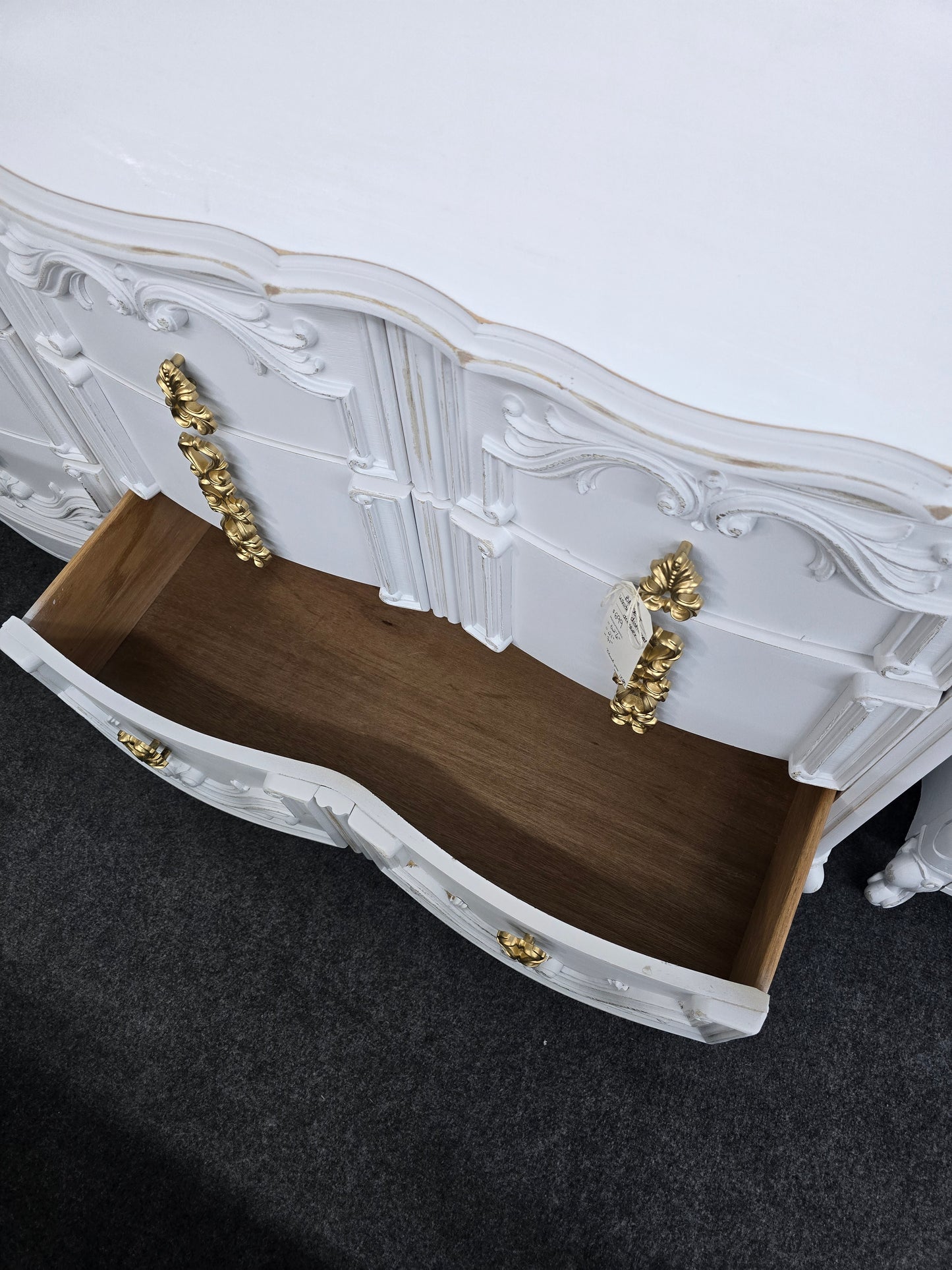 Bassett white Distressed dresser