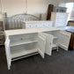 Gorgeous white lacquered 4 doors cabinet