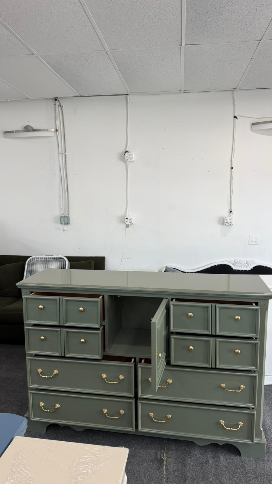 Liberty olive green lacquered chest