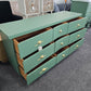 MCM green 9 drawers dresser