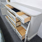 8 drawers 2 doors light gray dresser