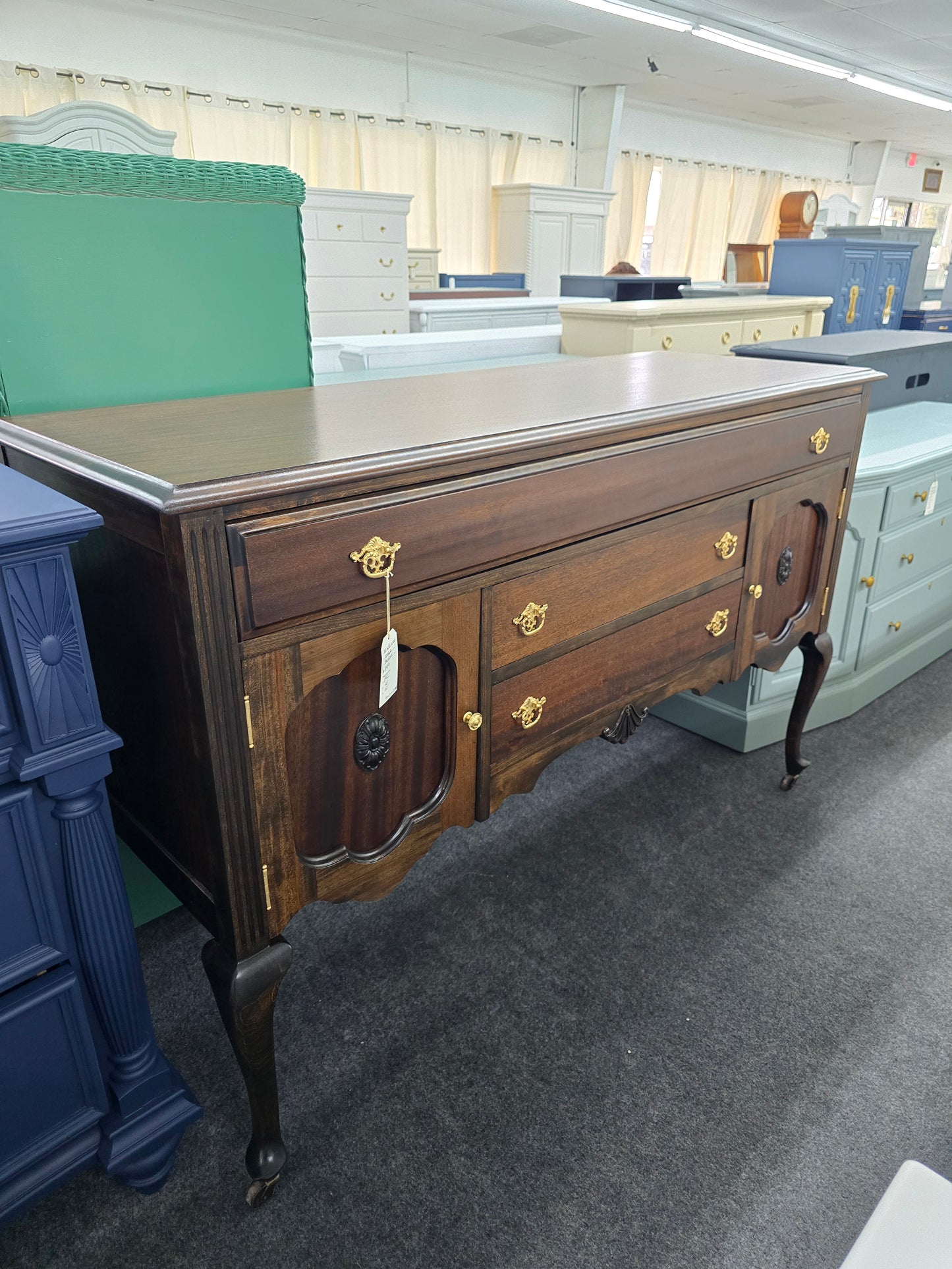 Solid wood antique buffett