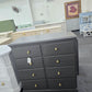 Antique solid wood graphite dresser