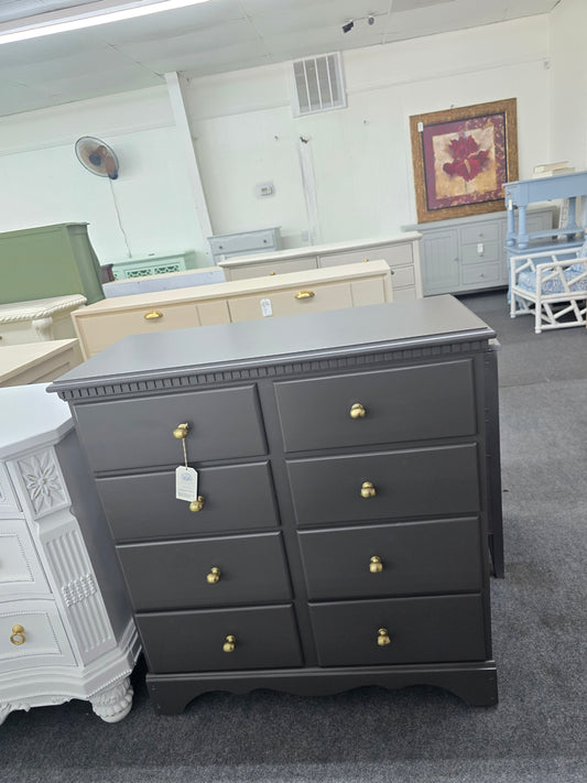 Antique solid wood graphite dresser