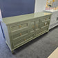 Solid wood plive green lacquered Rotta dresser