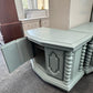 Vintage pair of teal end tables