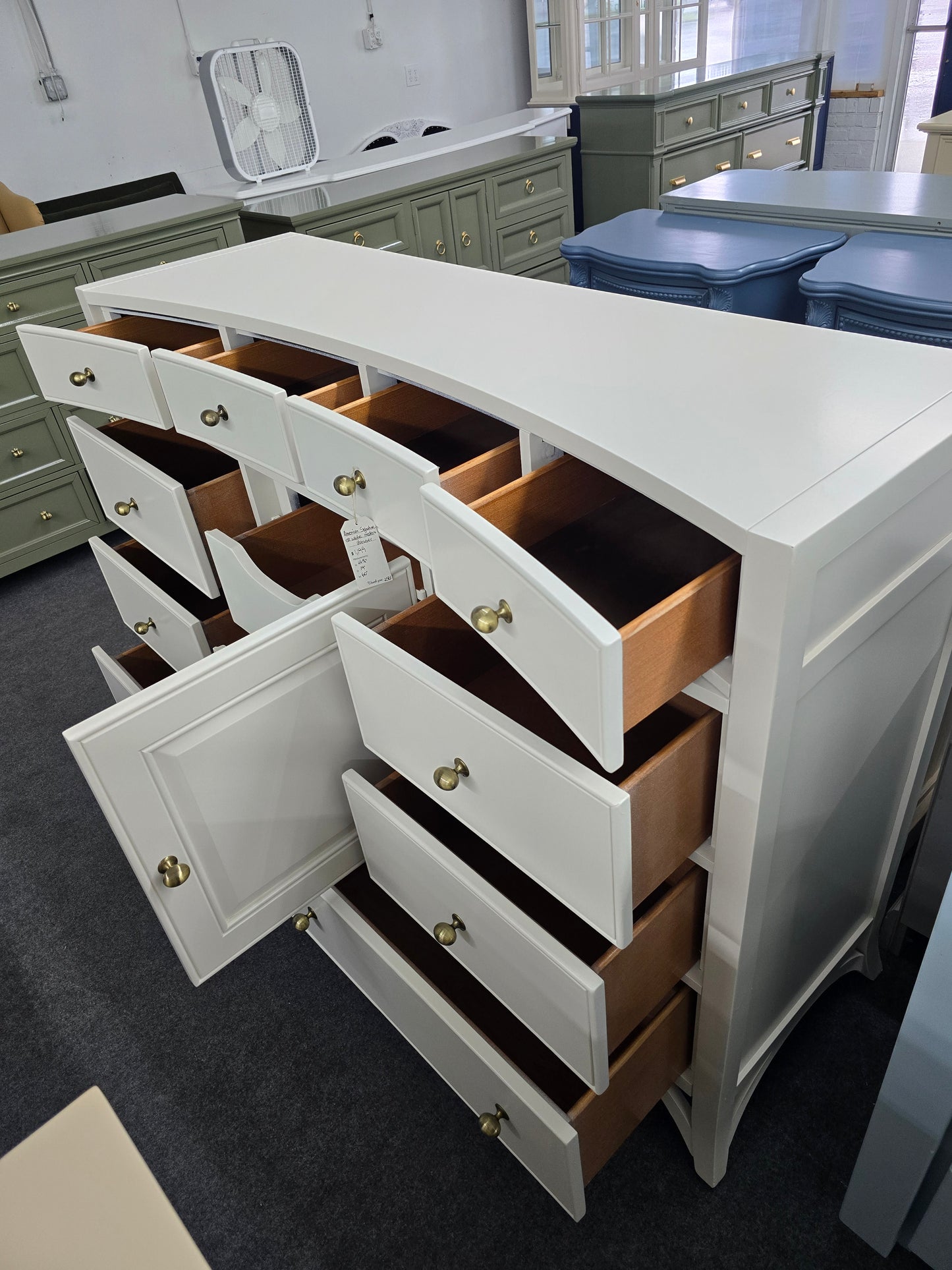 American signature off white dresser