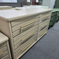 6 drawers beige dresser