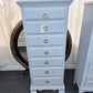 Solid wood gray/blue SUMTER lingerie chest