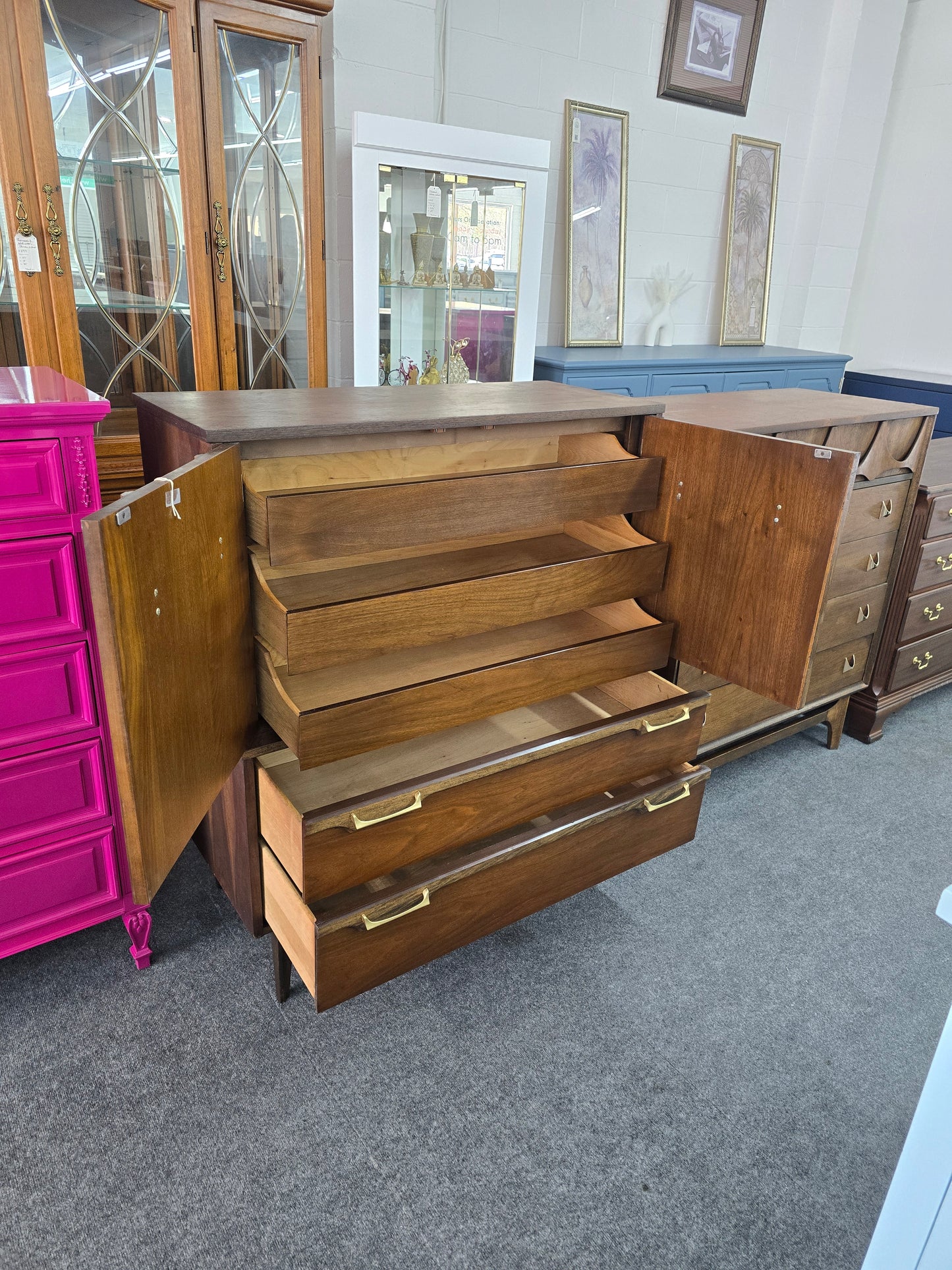 Mid Century Modern solid wood chest