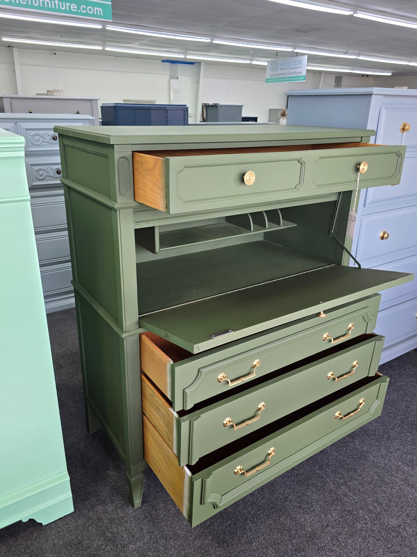 Solid wood Regency secret garden chest
