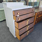 American of Martinsville MCM white/wood chest
