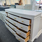 Gorgeous 12 drawers white bowfront dresser