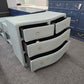 4 drawers teal rattan dresser