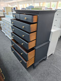 Mahogany wood inkwell chest