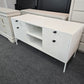 Solid wood off white TV stand