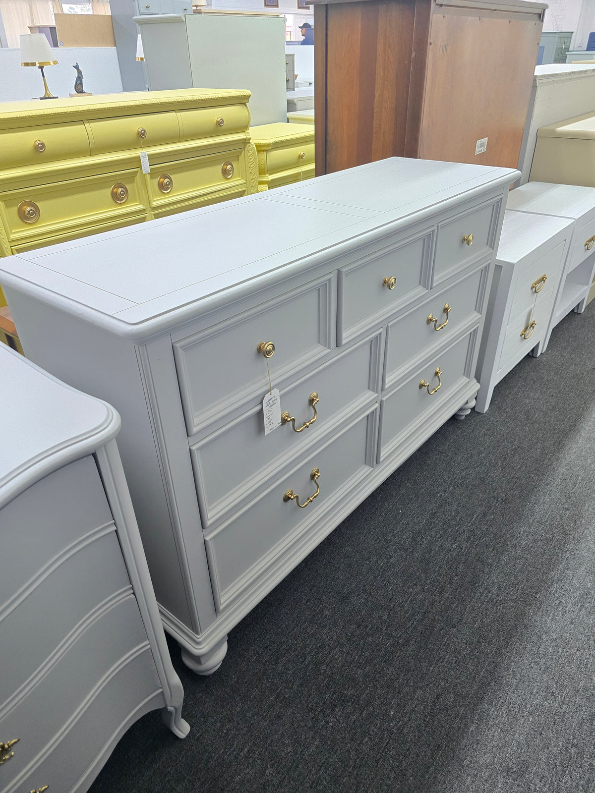 Havertys light gray dresser