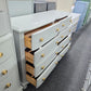 8 drawers gray dresser - solid wood