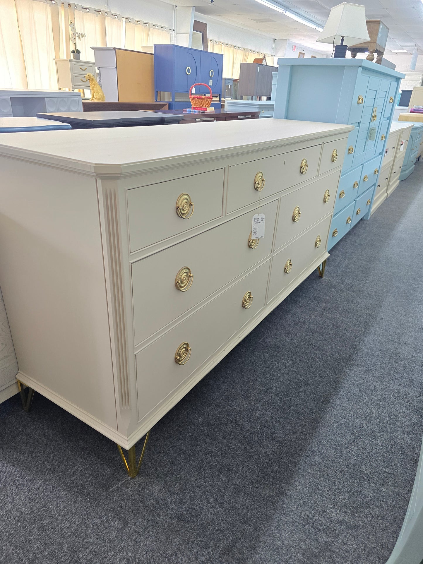 Ethan Allen beige Solid wood dresser