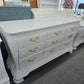 9 drawers carved gorgeous gray dresser