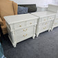 Pawama Jack solid wood cream lacquered pair of nightstands