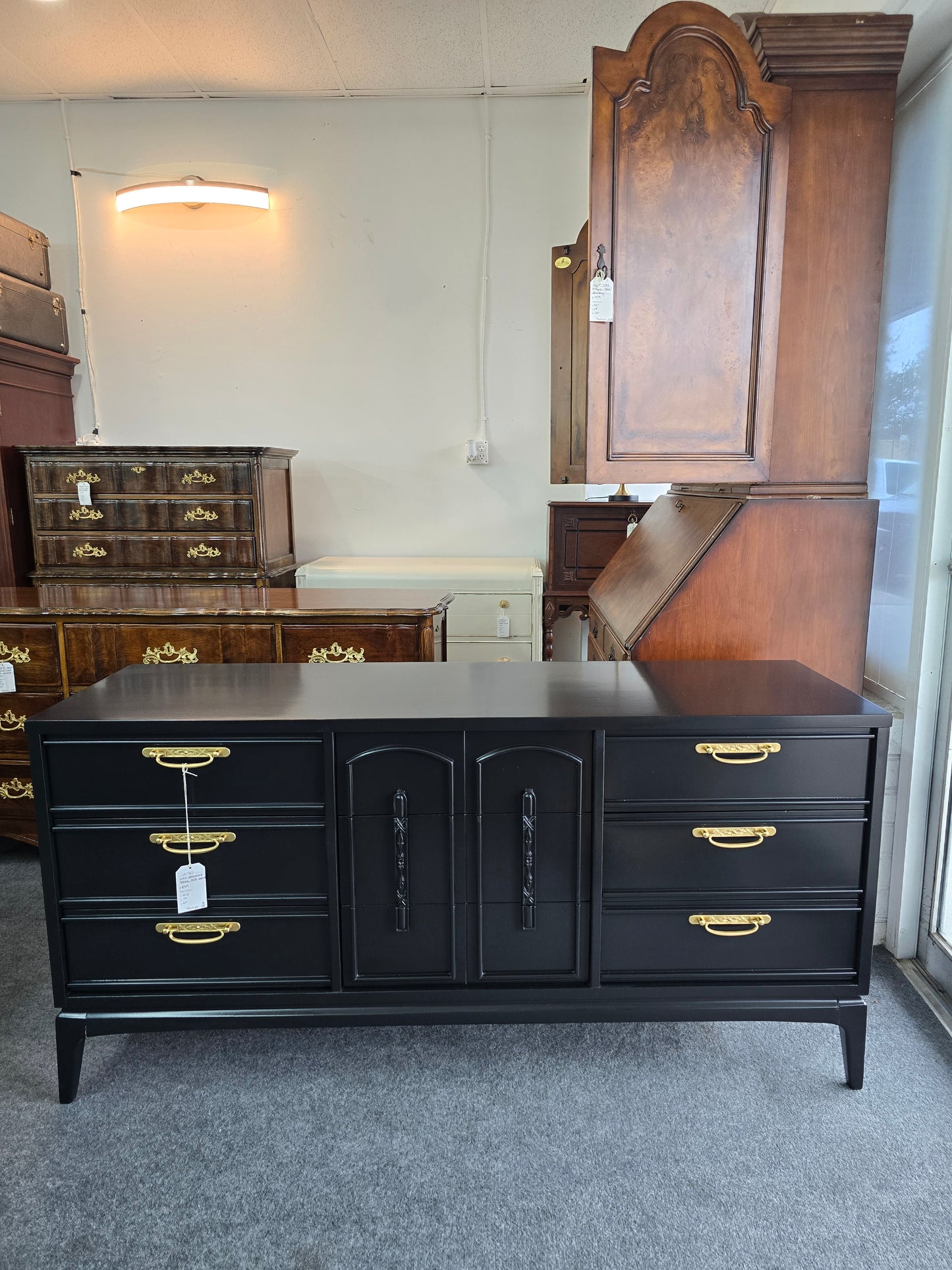 Lacquered mid century black  dresser